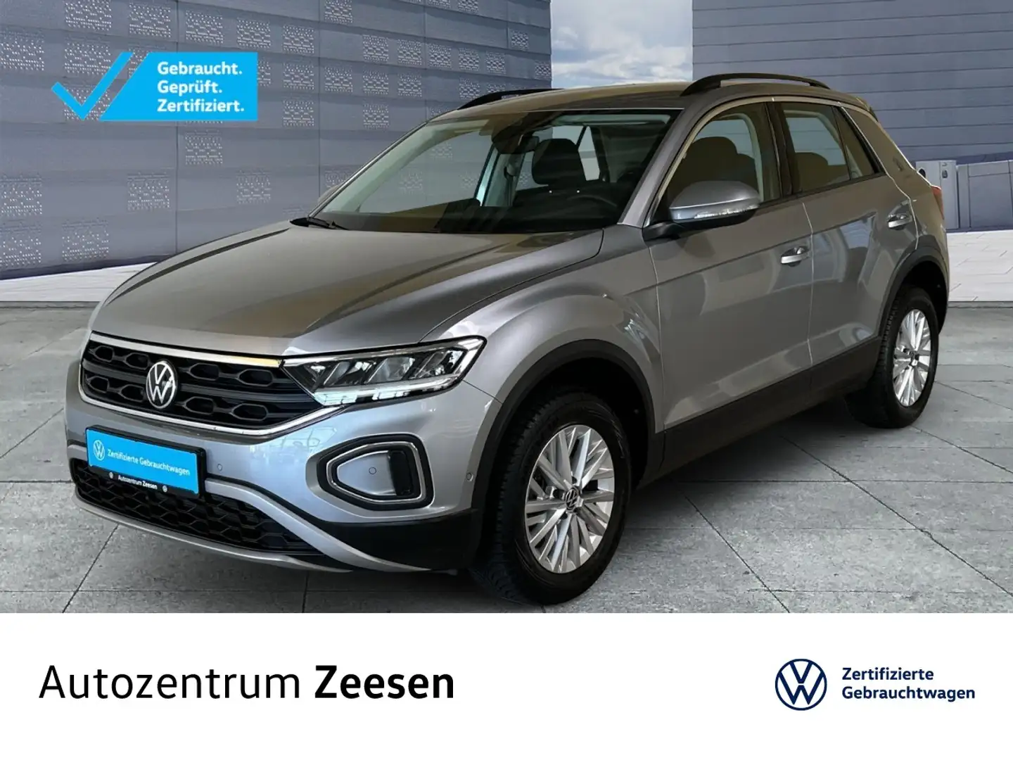 Volkswagen T-Roc 1.0 TSI Life OPF+SHZ+BAA+USB+DAB+EPH+MAL+ Klima Silber - 1