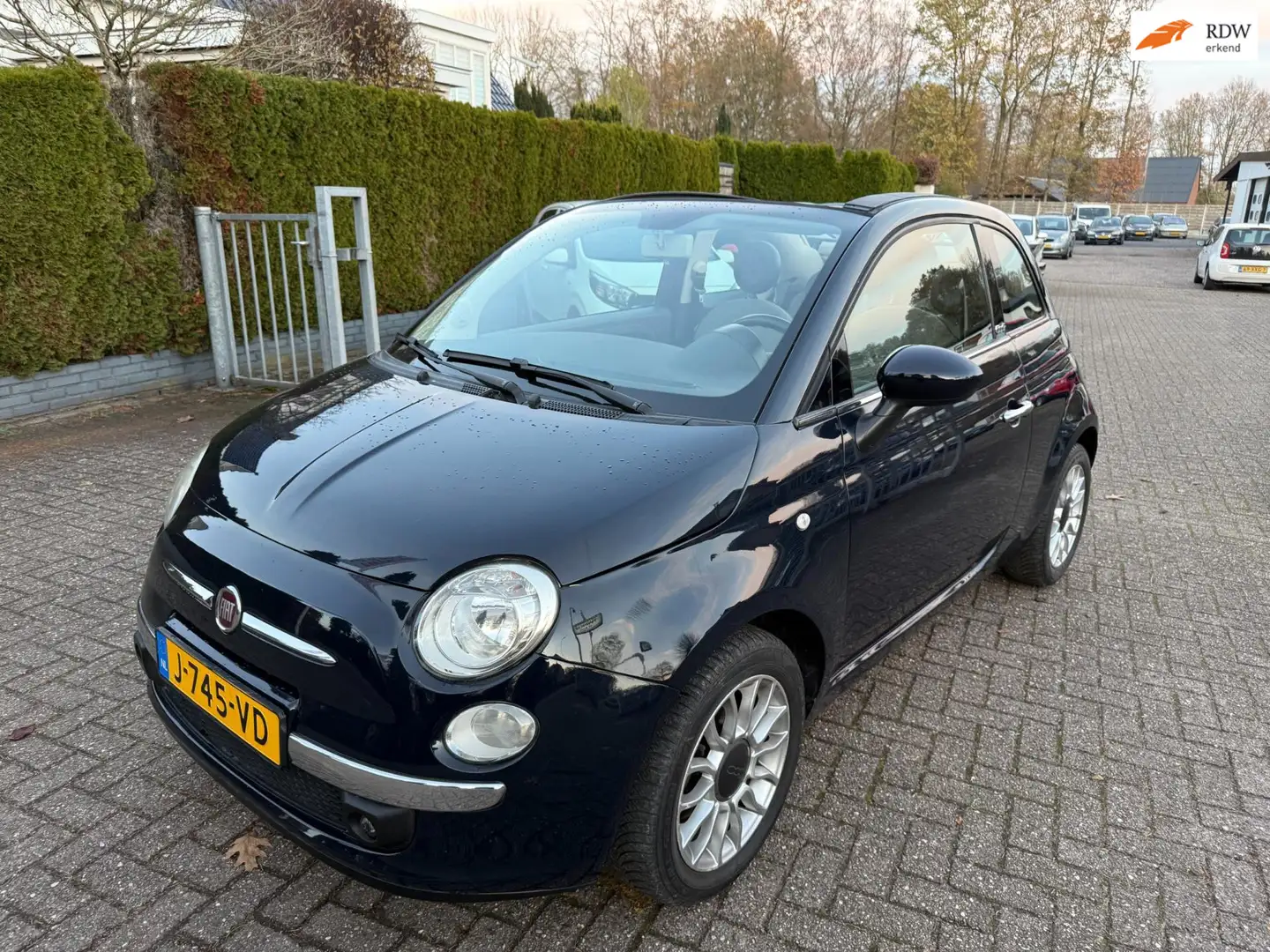 Fiat 500 1.2 Lounge AUT. CABRIO AC STOELVERW. LMV BLUETOOTH Bleu - 1