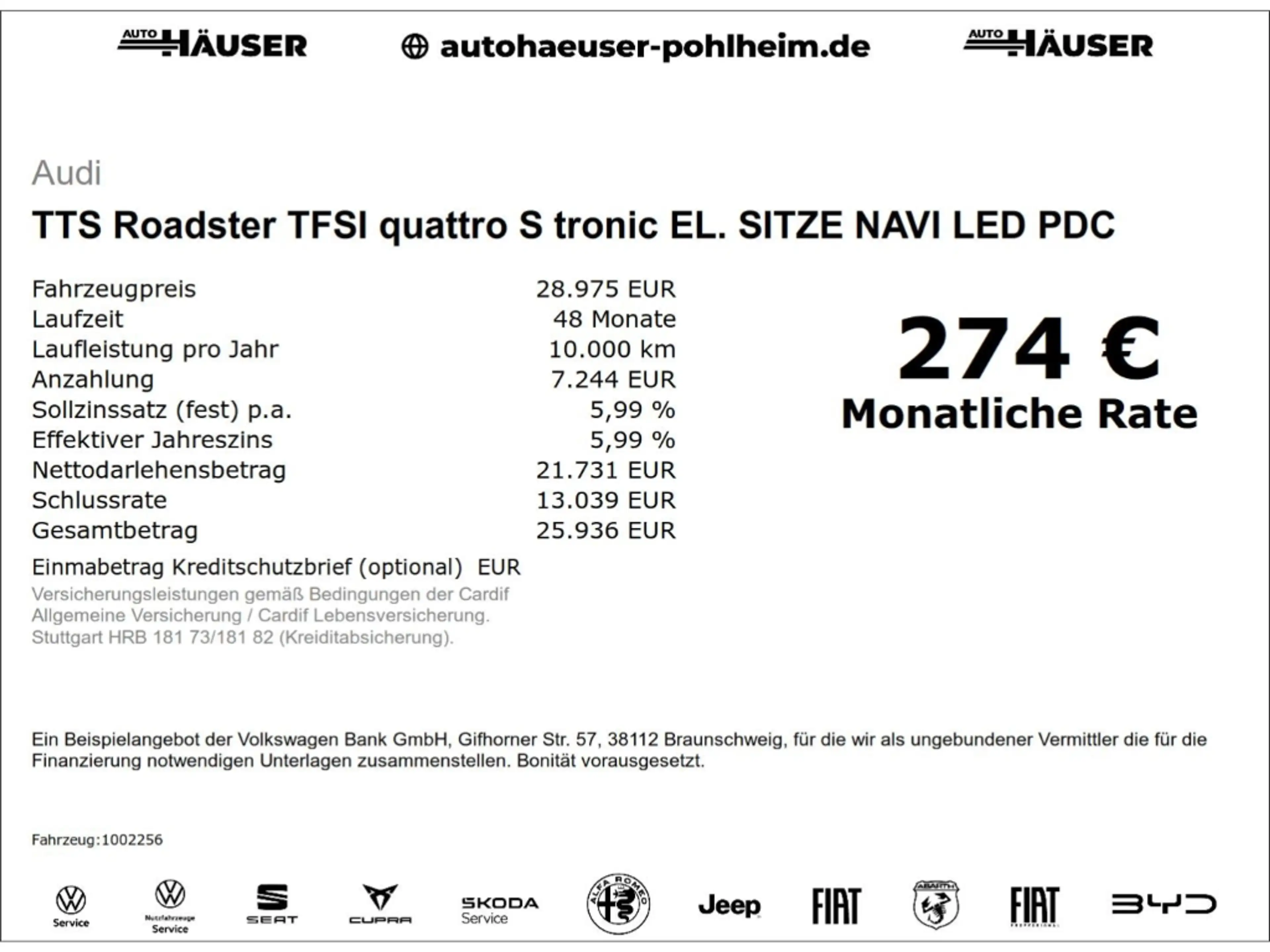 Audi TTS Roadster TFSI quattro S tronic EL. SITZE NAVI LED — photo 2