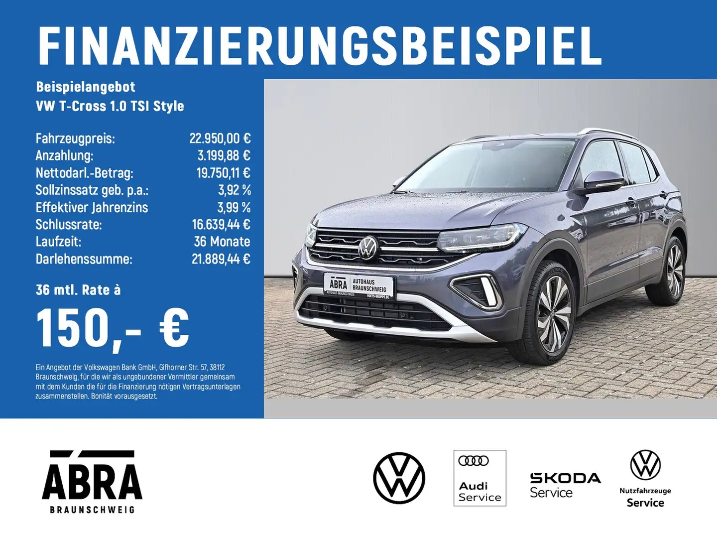 Volkswagen T-Cross 1.0 TSI Style IQ.LIGHT+ PDC+LANE+ACC+DAB Gris - 2