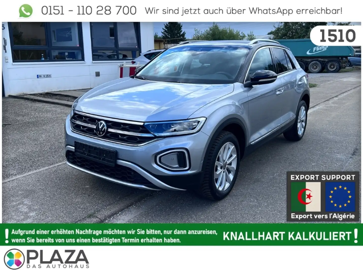 Volkswagen T-Roc 1.5TSI DSG Style AHK ACC DCP LED+ NAVI DAB Argent - 1
