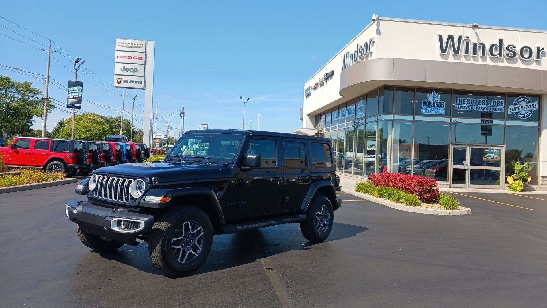 Black 2025 Jeep Wrangler Sahara 4-Door 4WD SUV / Crossover Four-Wheel Drive Automatic