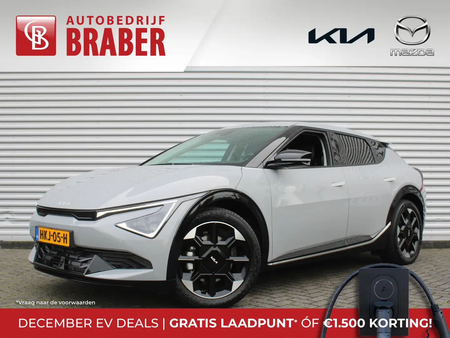 Kia EV6 Plus 84 kWh | Stuur-/stoelverwarming + ventilatie Grijs - 1