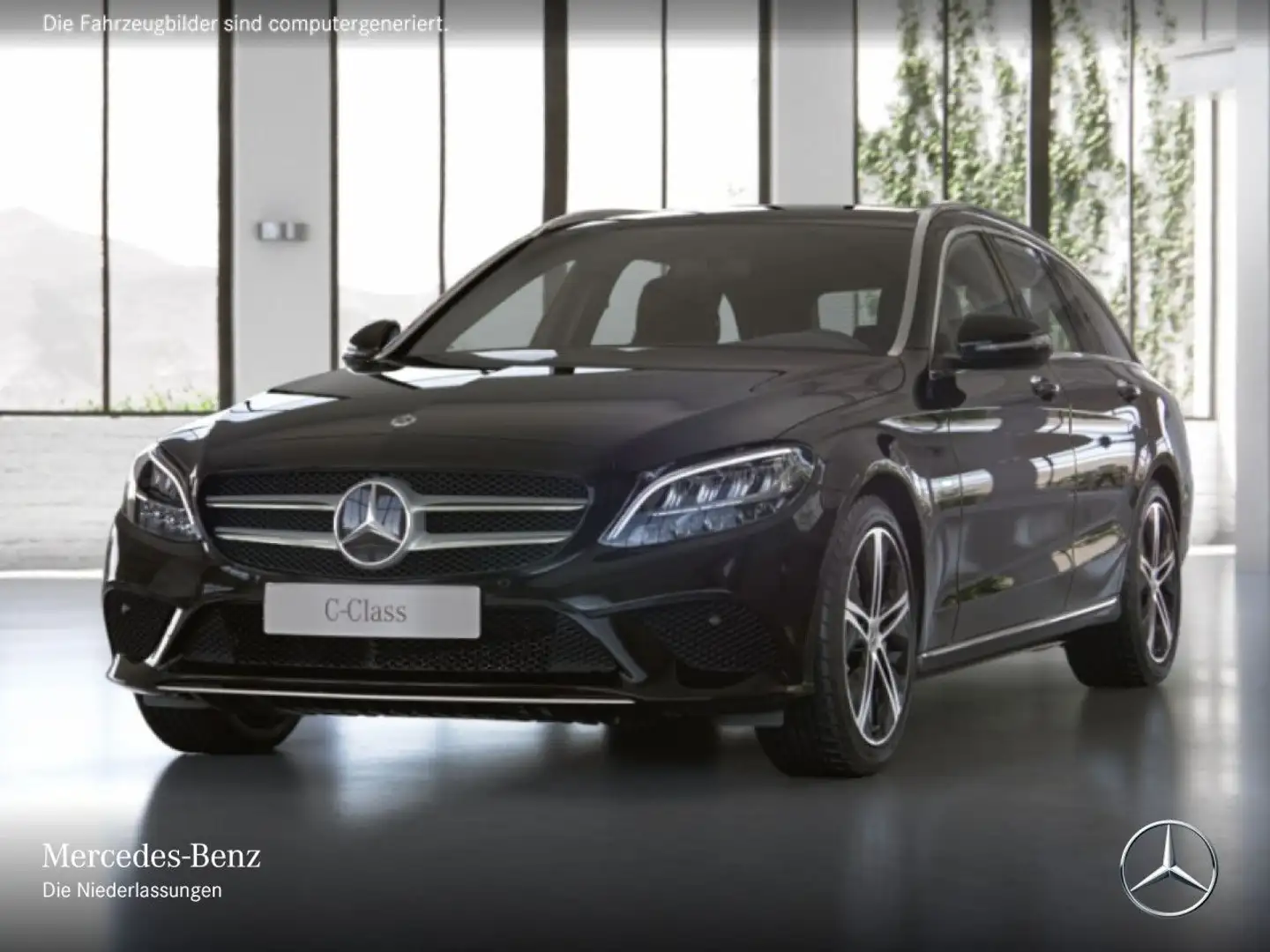 Mercedes-Benz C 300 e T AVANTG+LED+KEYLESS+9G Schwarz - 2