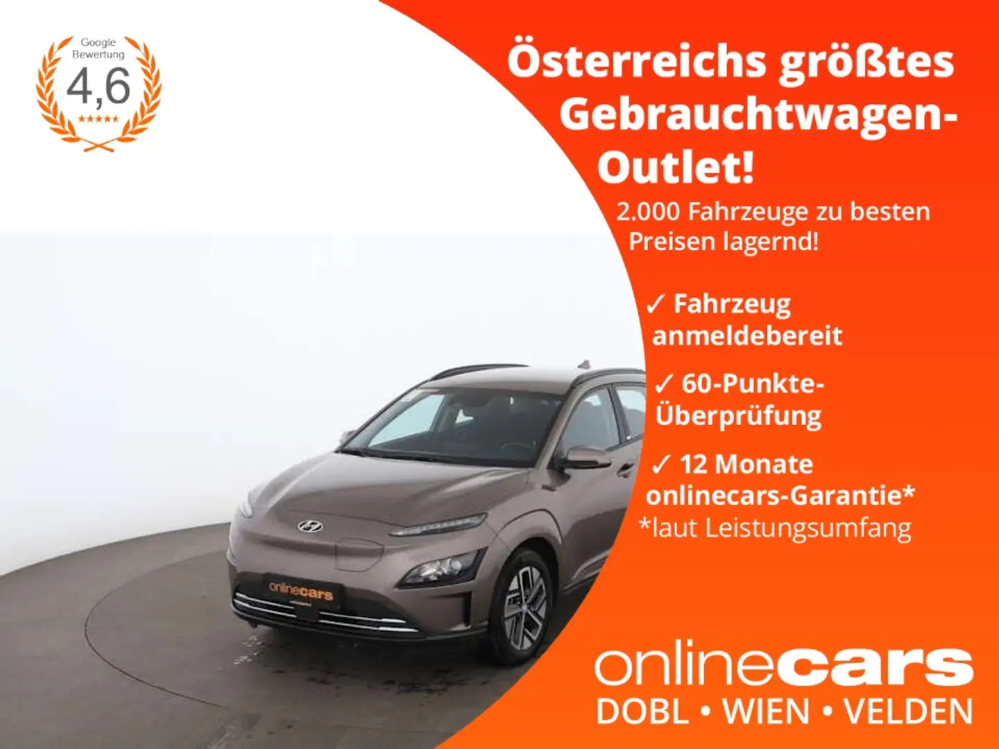 Hyundai KONA Elektro Select 39kWh Aut RADAR SITZHZG R-CAM Braun - 1