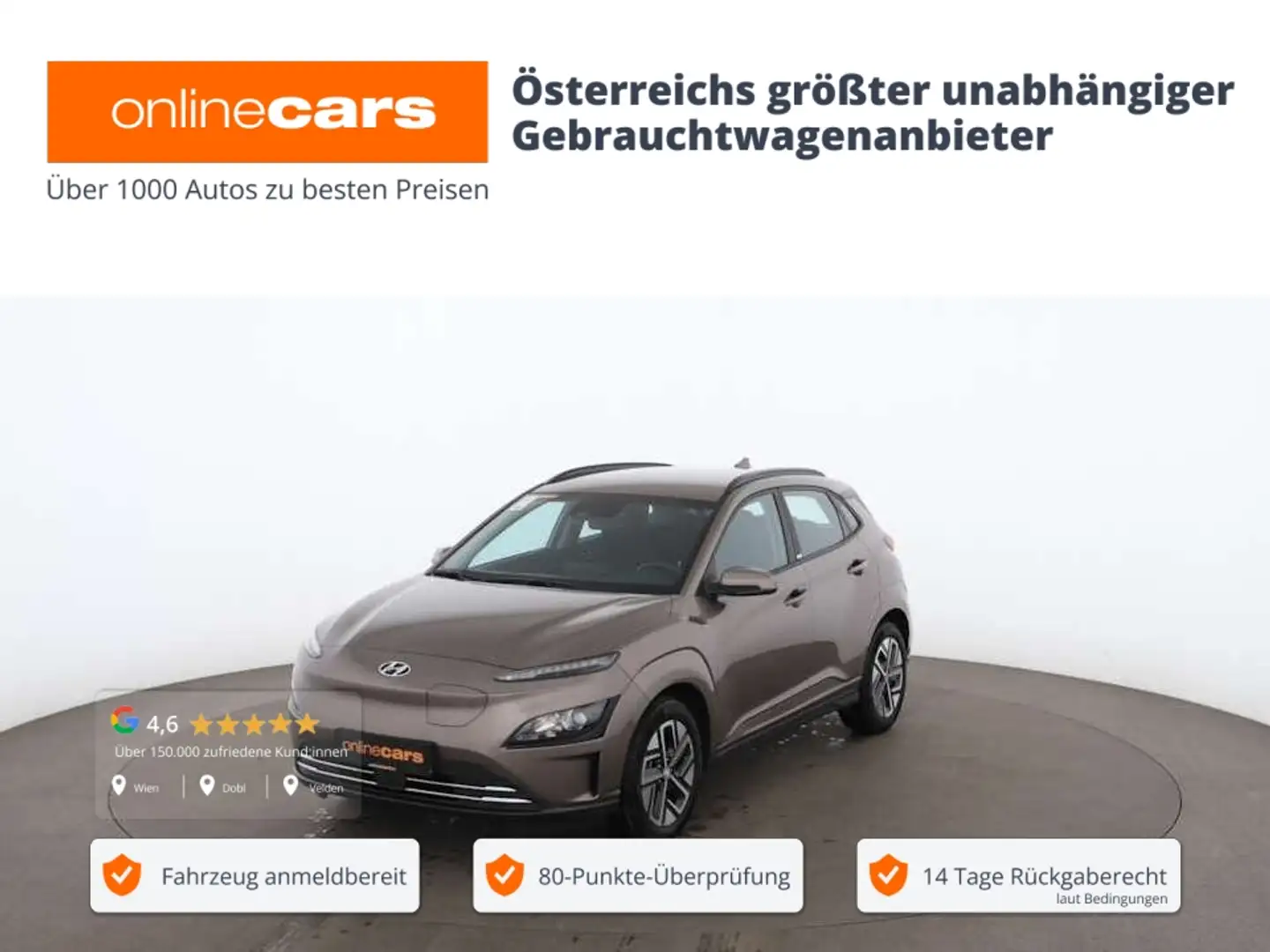 Hyundai KONA Elektro Select 39kWh Aut RADAR SITZHZG R-CAM Braun - 1