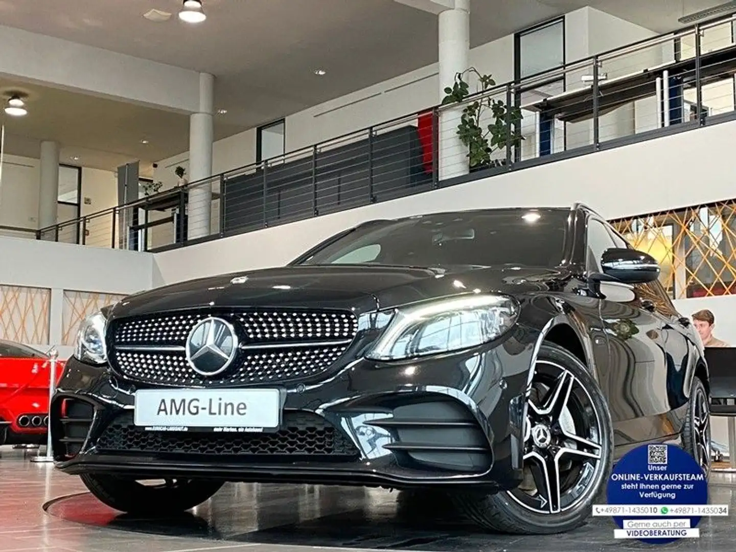 Mercedes-Benz C 300 de AMG NightP WideS Multibeam Pano Burm. Noir - 1