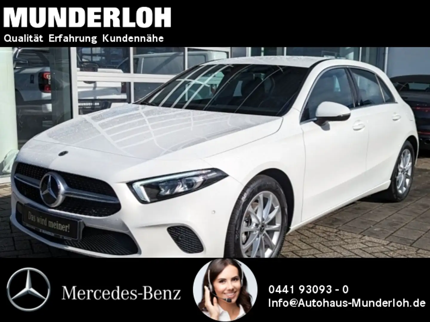 Mercedes-Benz A 200 Kompaktlimousine Progressive Navi AHK PTS Weiß - 1