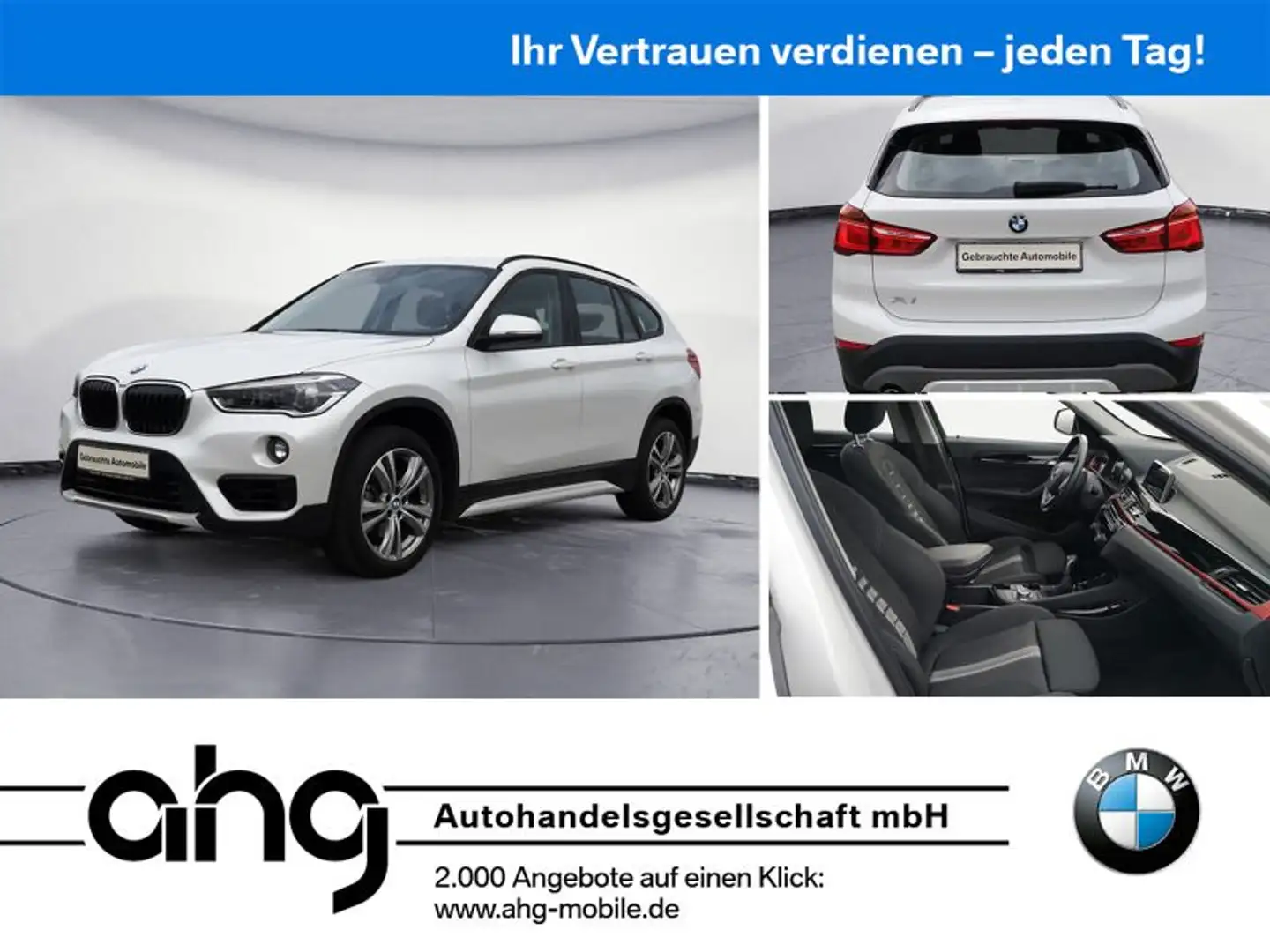 BMW X1 sDrive18i Sport Line AHK Panorama-Glasdach LE Weiß - 1