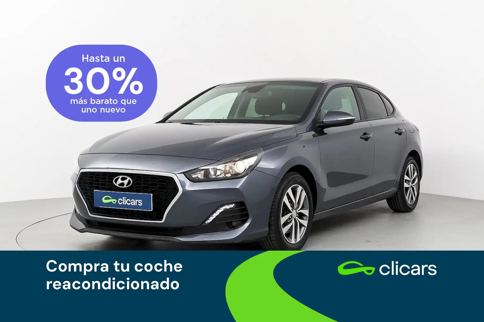 Hyundai i30 FB 1.0 TGDI Link 120 Gris - 1
