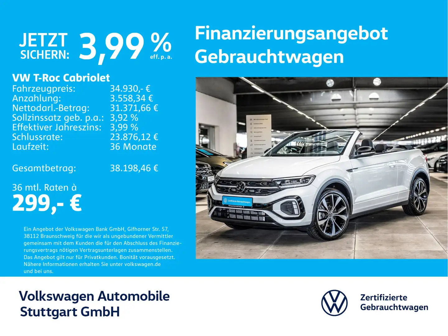 Volkswagen T-Roc R-Line 1.5 TSI DSG Navi Tempomat Weiß - 1