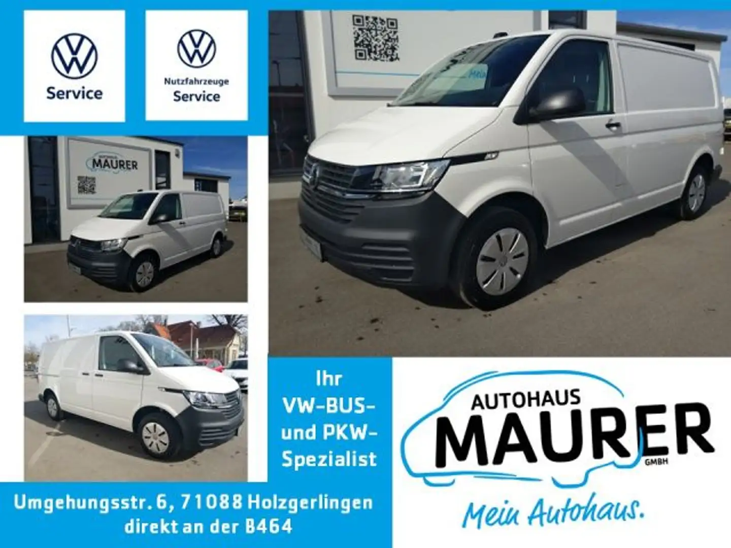 Volkswagen T6.1 Kasten 2,0 TDI Flügeltüren Kamera PDC App Weiß - 1