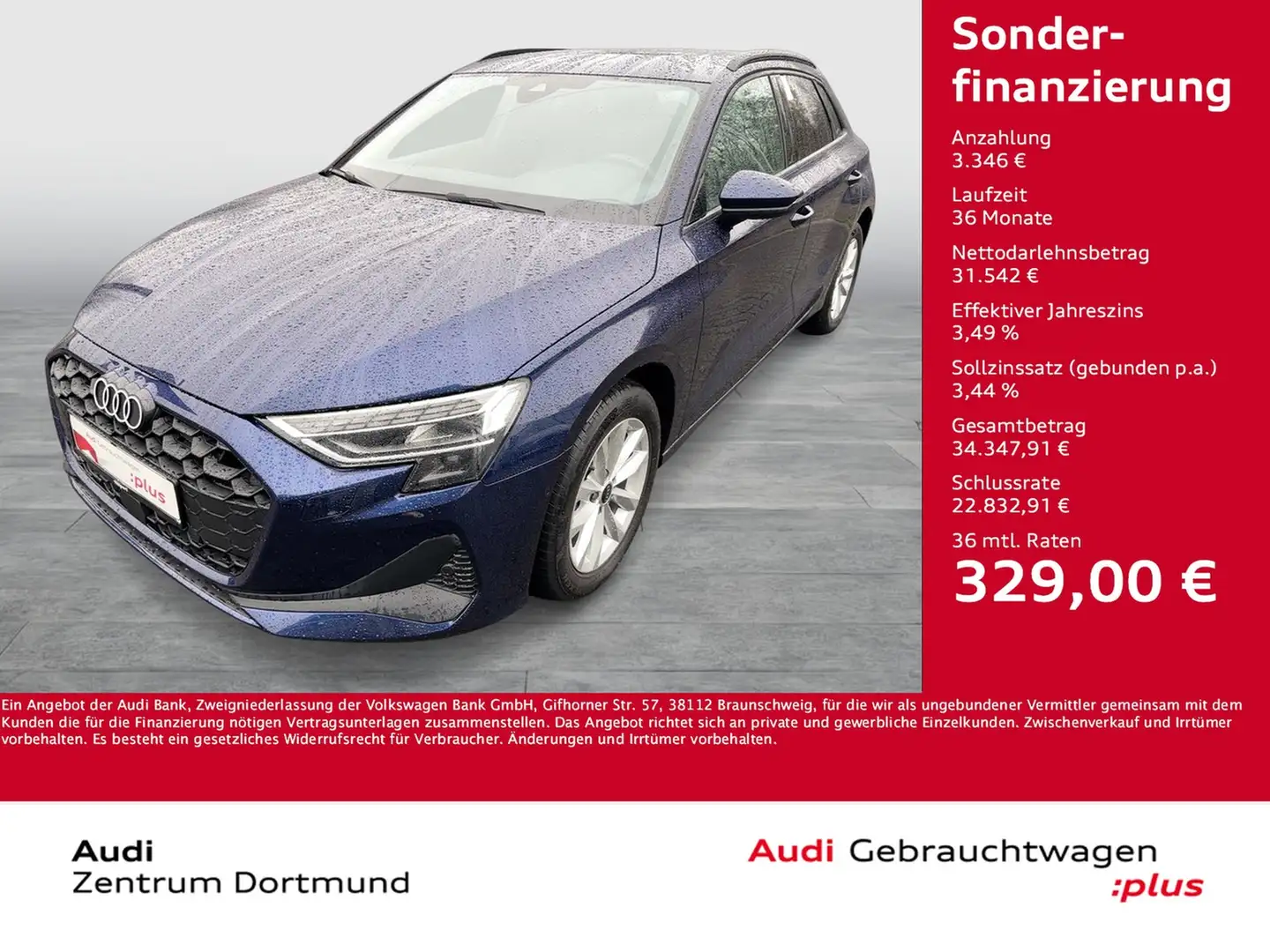 Audi A3 Sportback 35 CAM ACC E-KLAPPE NAVI+ SITZHEIZ. Blau - 1