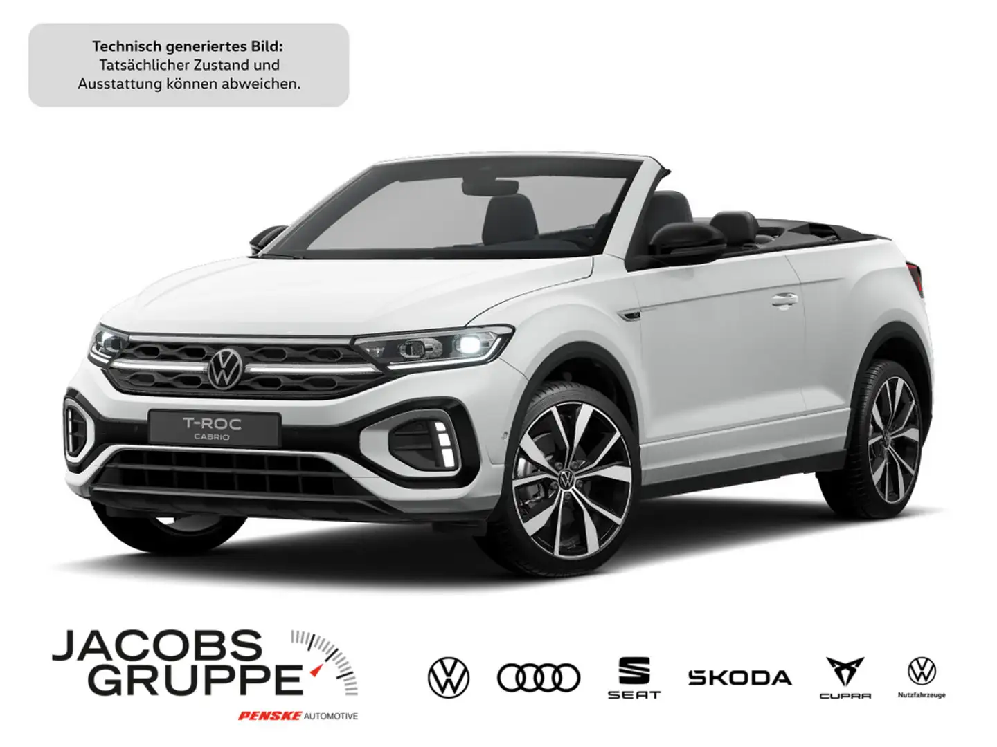 Volkswagen T-Roc Cabriolet 1.5 TSI R-Line "Black Style" Weiß - 1
