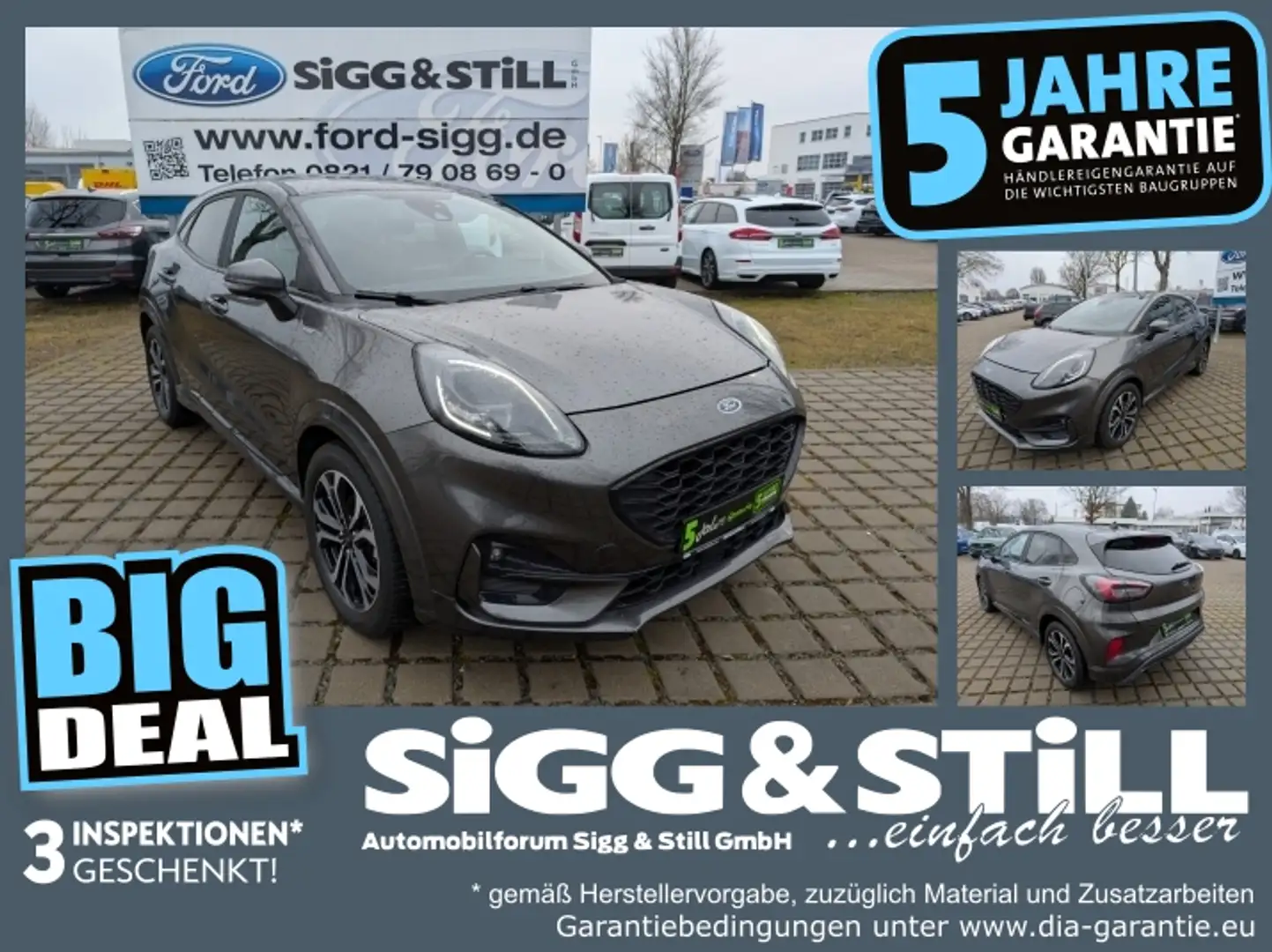 Ford Puma 1.0 MHEV ST-Line LED*VIRTUAL*NAVI*KLIMAAUT*SHZ Gri - 1