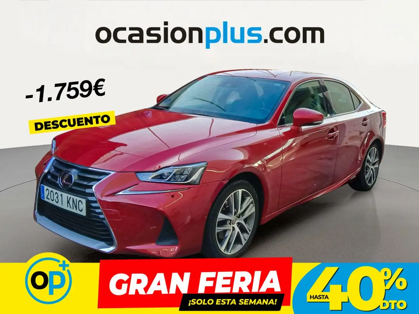 Lexus IS 300 300h Executive Rojo - 1