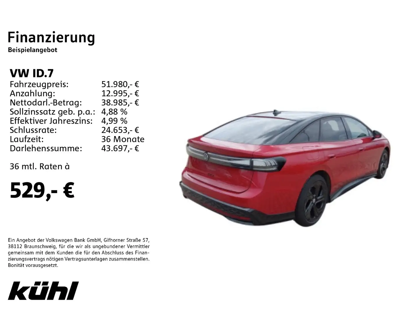 Volkswagen ID.7 GTX 4M IQ.Light ACC DCC HuD Harman 360° App Rood - 2