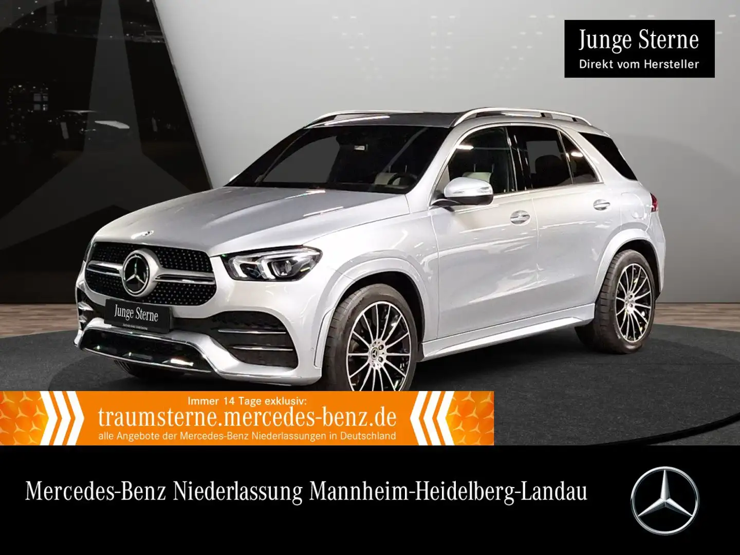 Mercedes-Benz GLE 350 de 4M AMG+360+AHK+LED+FAHRASS+21"+HUD+9G Silber - 1
