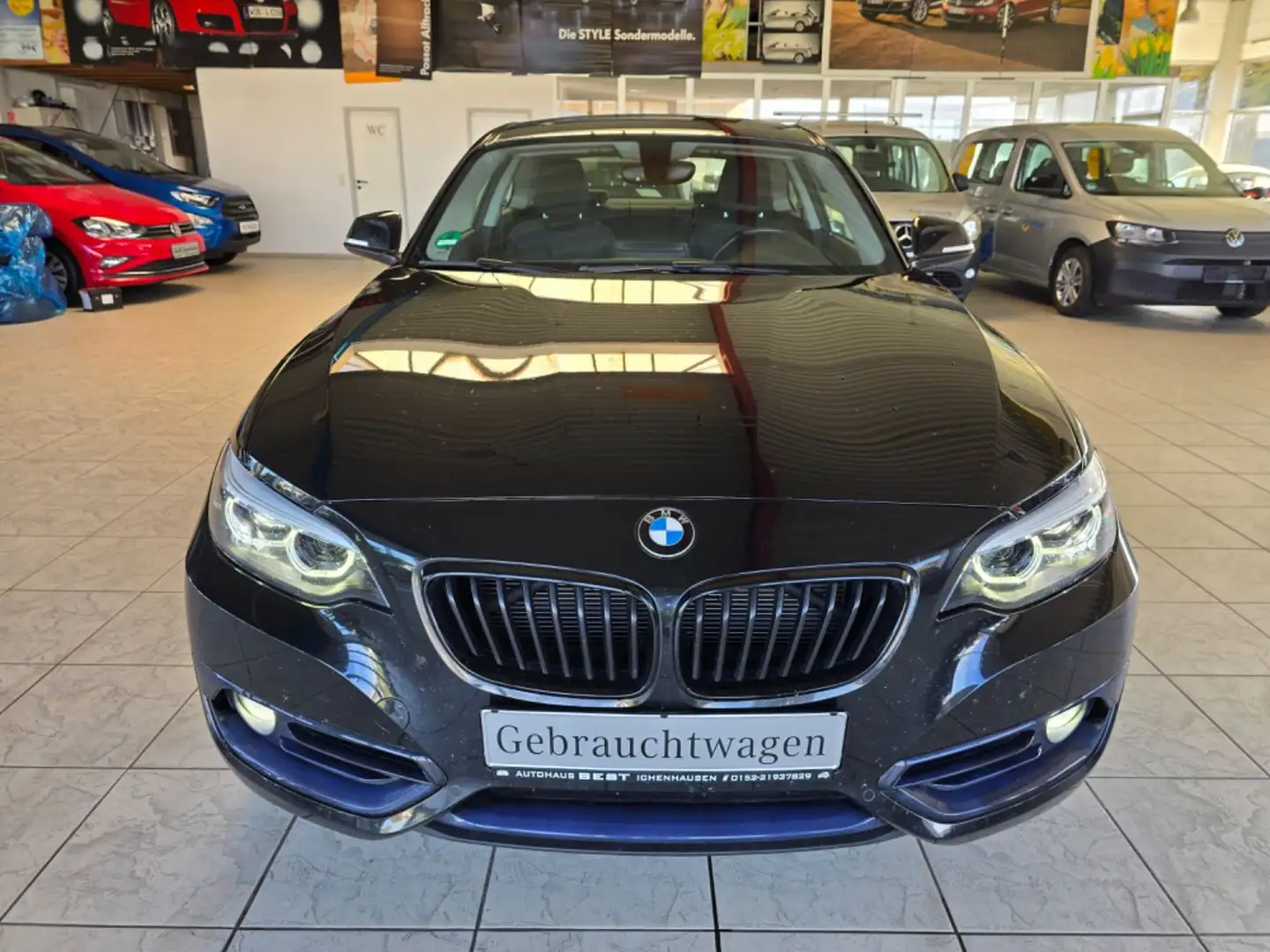 BMW 220 d Coupe Automatik Sport Line LED NAVI ALU Noir - 2