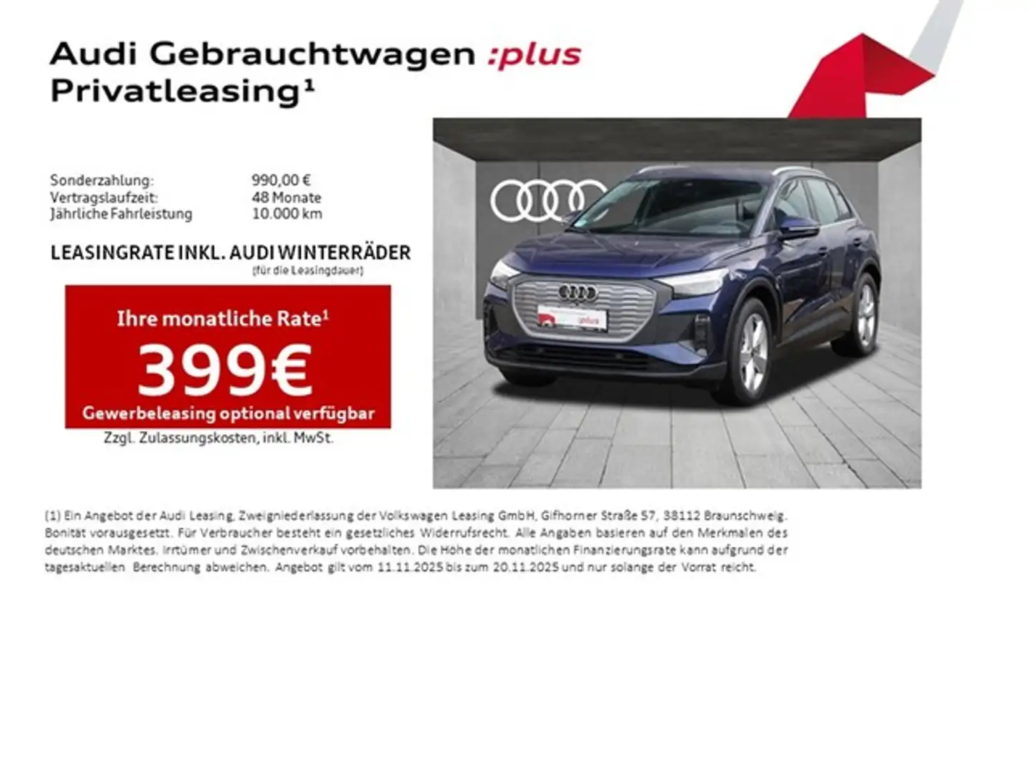 Audi Q4 e-tron 45 LED Navi+ AHK Sportsitze LM19 Blau - 2