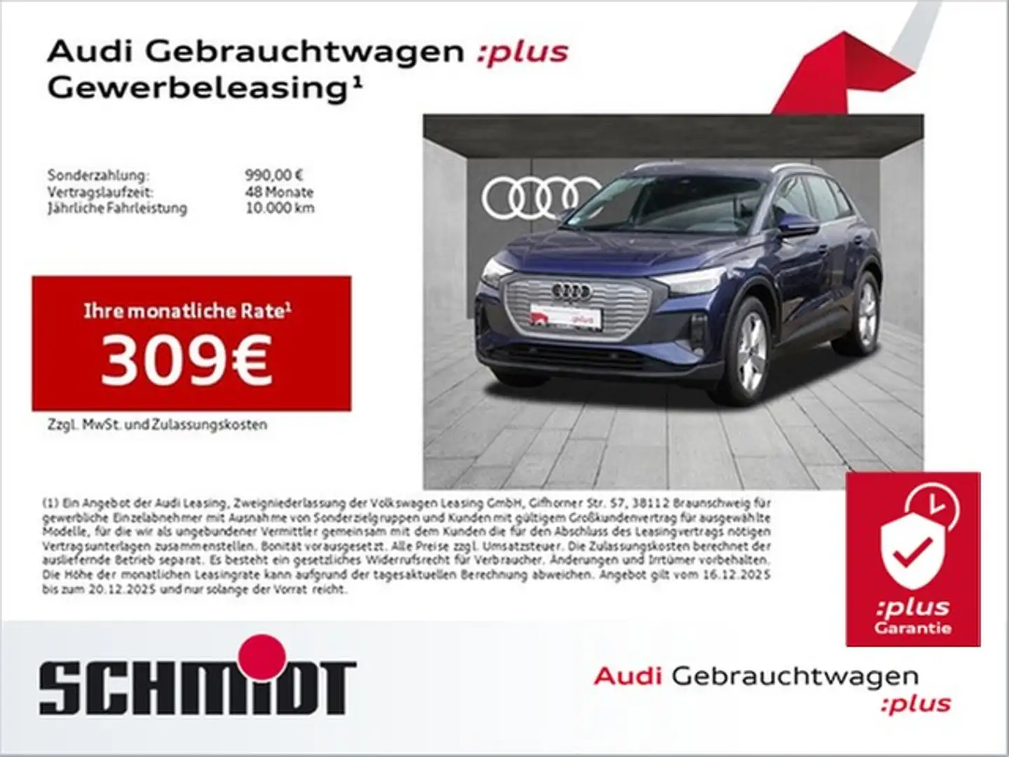 Audi Q4 e-tron 45 LED Navi+ AHK Sports. LM19 Blau - 1