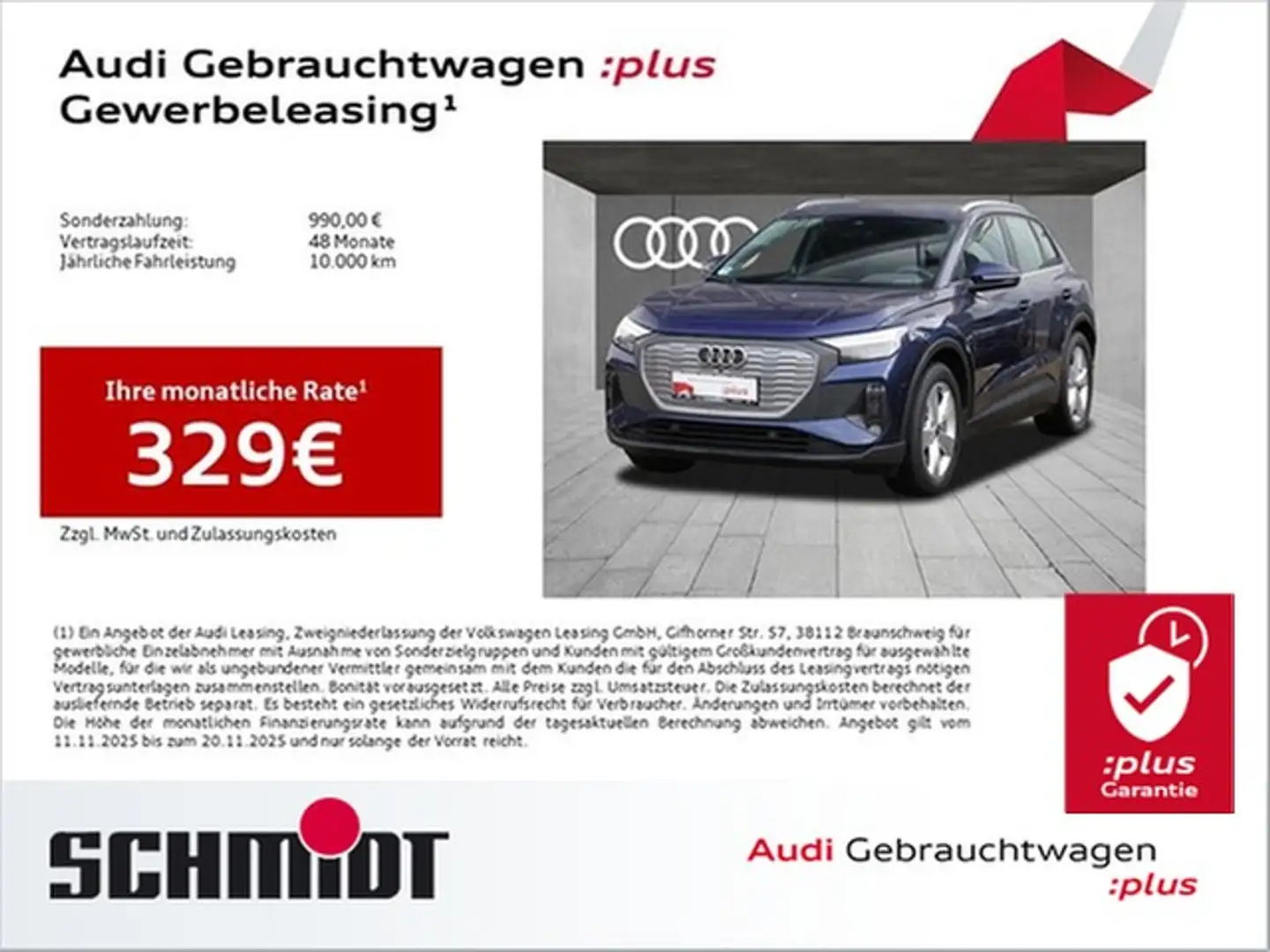 Audi Q4 e-tron 45 LED Navi+ AHK Sportsitze LM19 Blau - 1