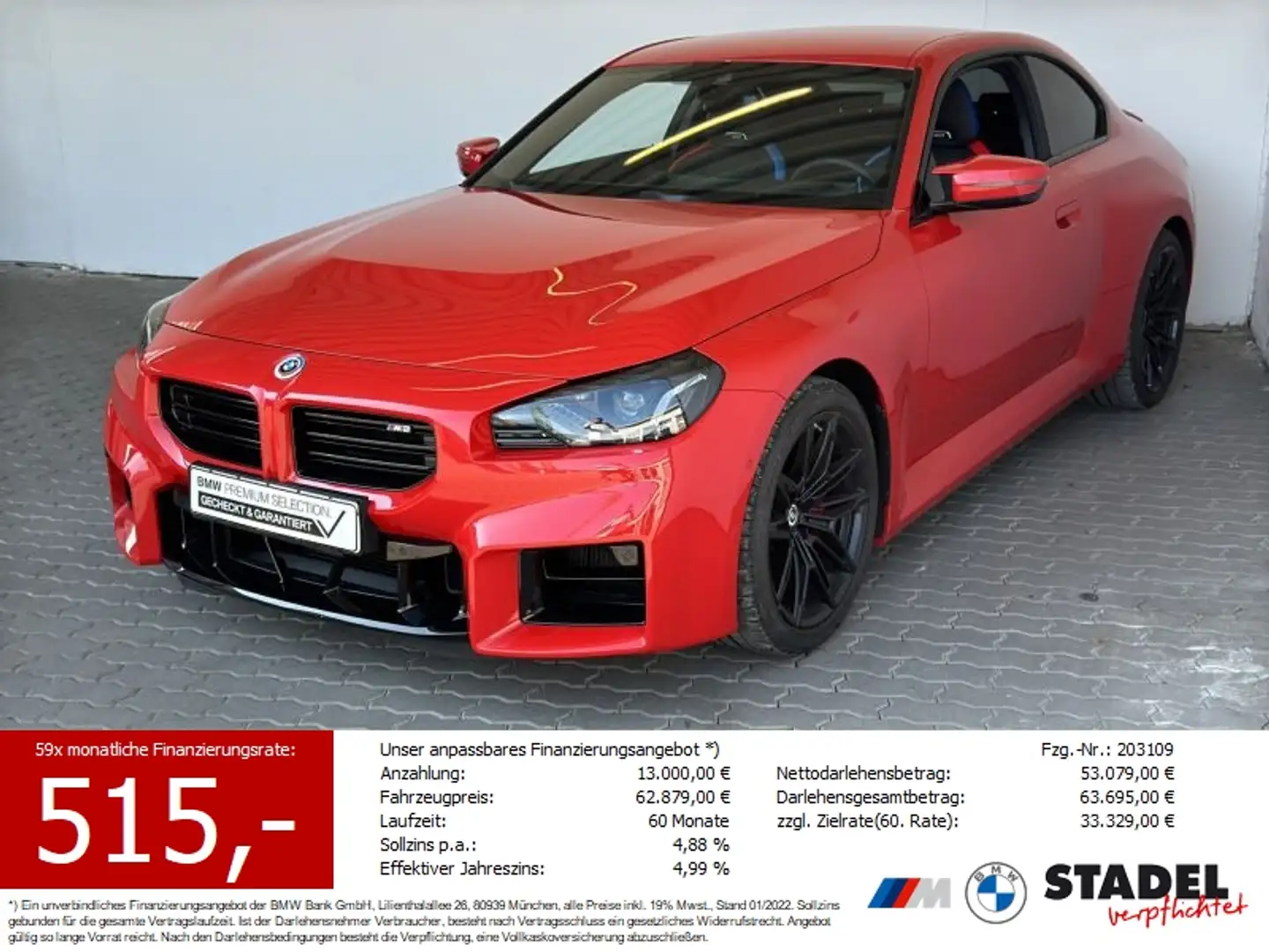 BMW M2 Coupé Navi.LED.HarmKard.RFK.Memory.LR-Hz.DrAs Rosso - 1