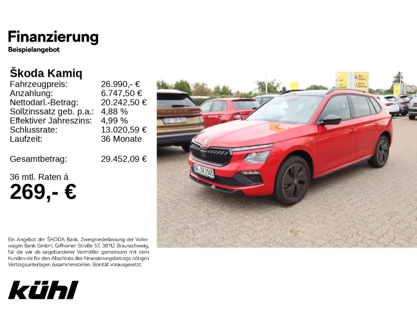 Skoda Kamiq 1.0 TSI Monte Carlo Rot - 1