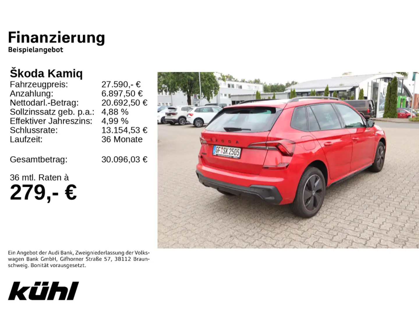 Skoda Kamiq 1.0 TSI Monte Carlo Rot - 2
