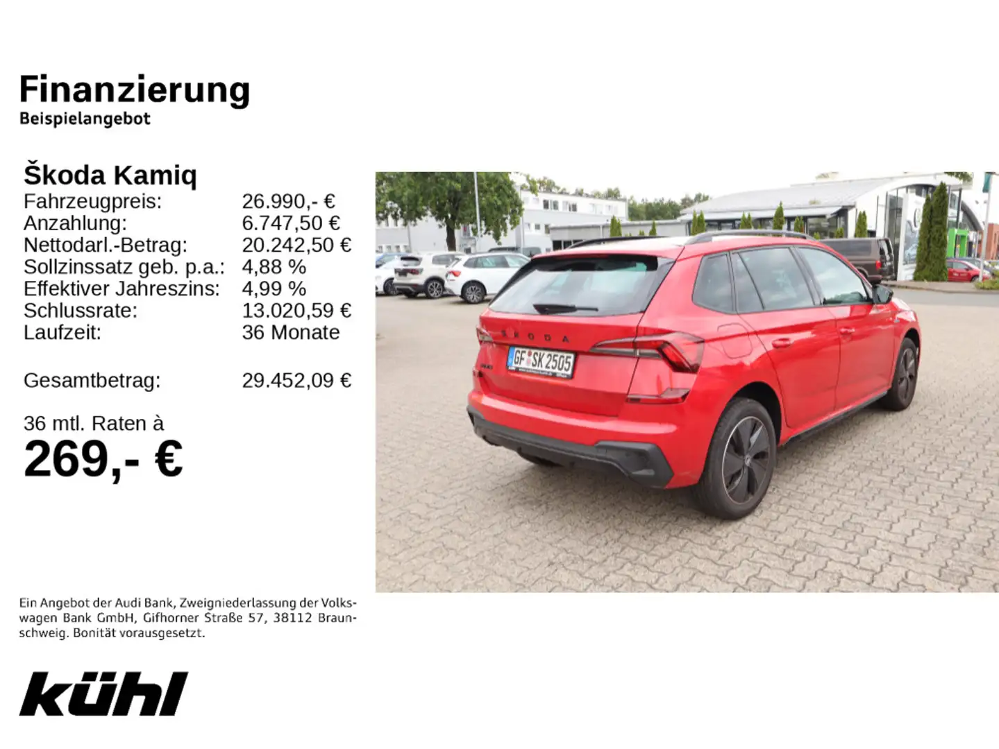 Skoda Kamiq 1.0 TSI Monte Carlo Rot - 2