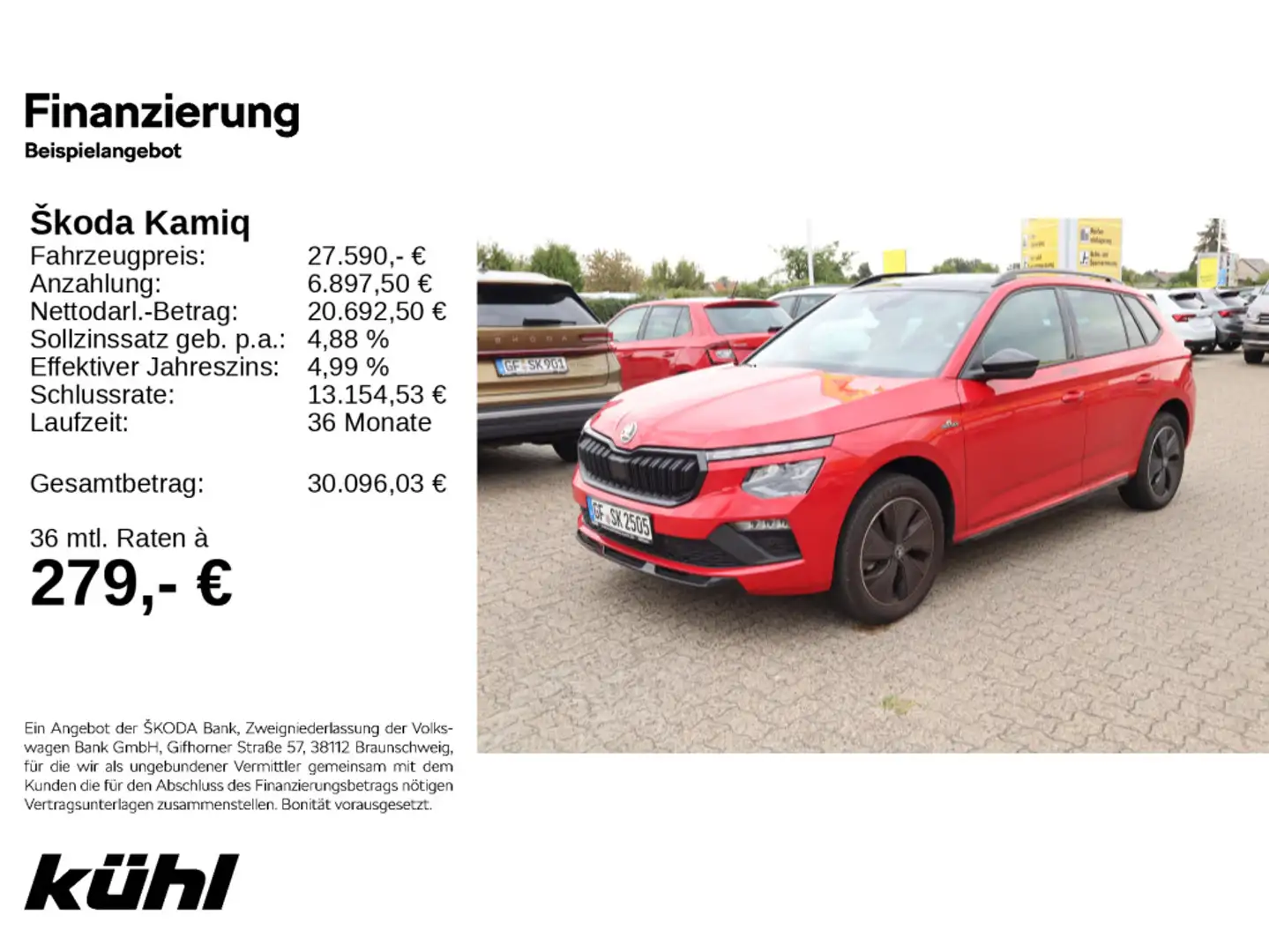 Skoda Kamiq 1.0 TSI Monte Carlo Rot - 1