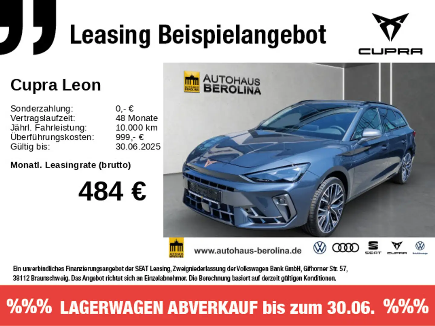 CUPRA Leon ST 1.5 e-Hybrid VZ DSG *MATRIX*AHK*ACC*SHZ* Grau - 1