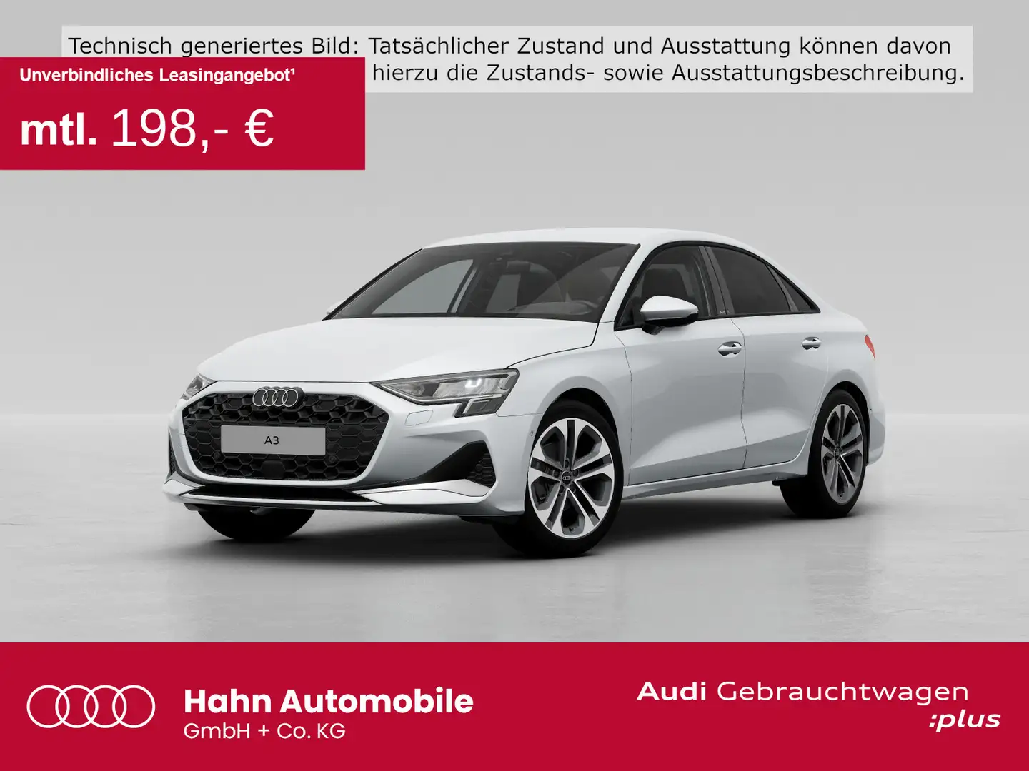 Audi A3 A3 Lim 35TFSI S-trc advanced AHK Navi GRA  Sonos Weiß - 1