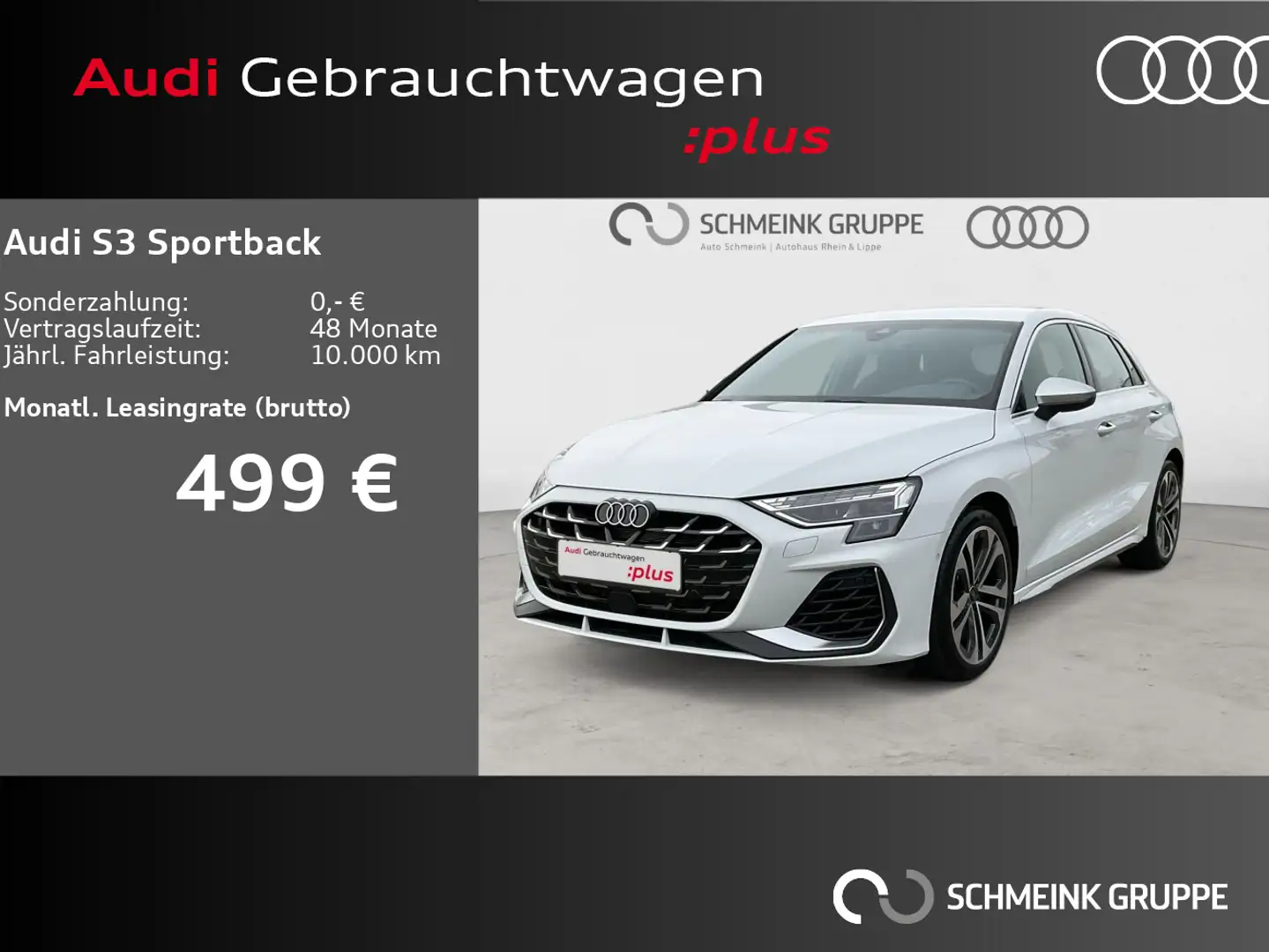 Audi S3 TFSI quattro S-line Leder Amb+ Navi Weiß - 1