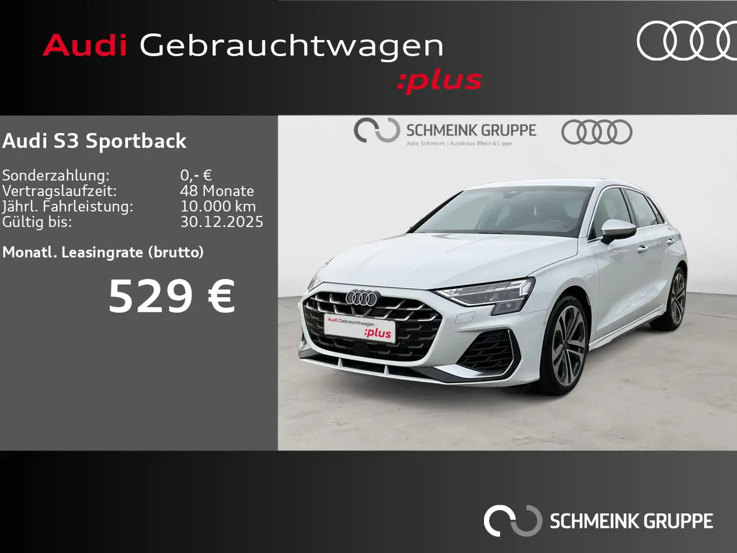 Audi S3 TFSI quattro S-line Leder Amb+ Navi Weiß - 1