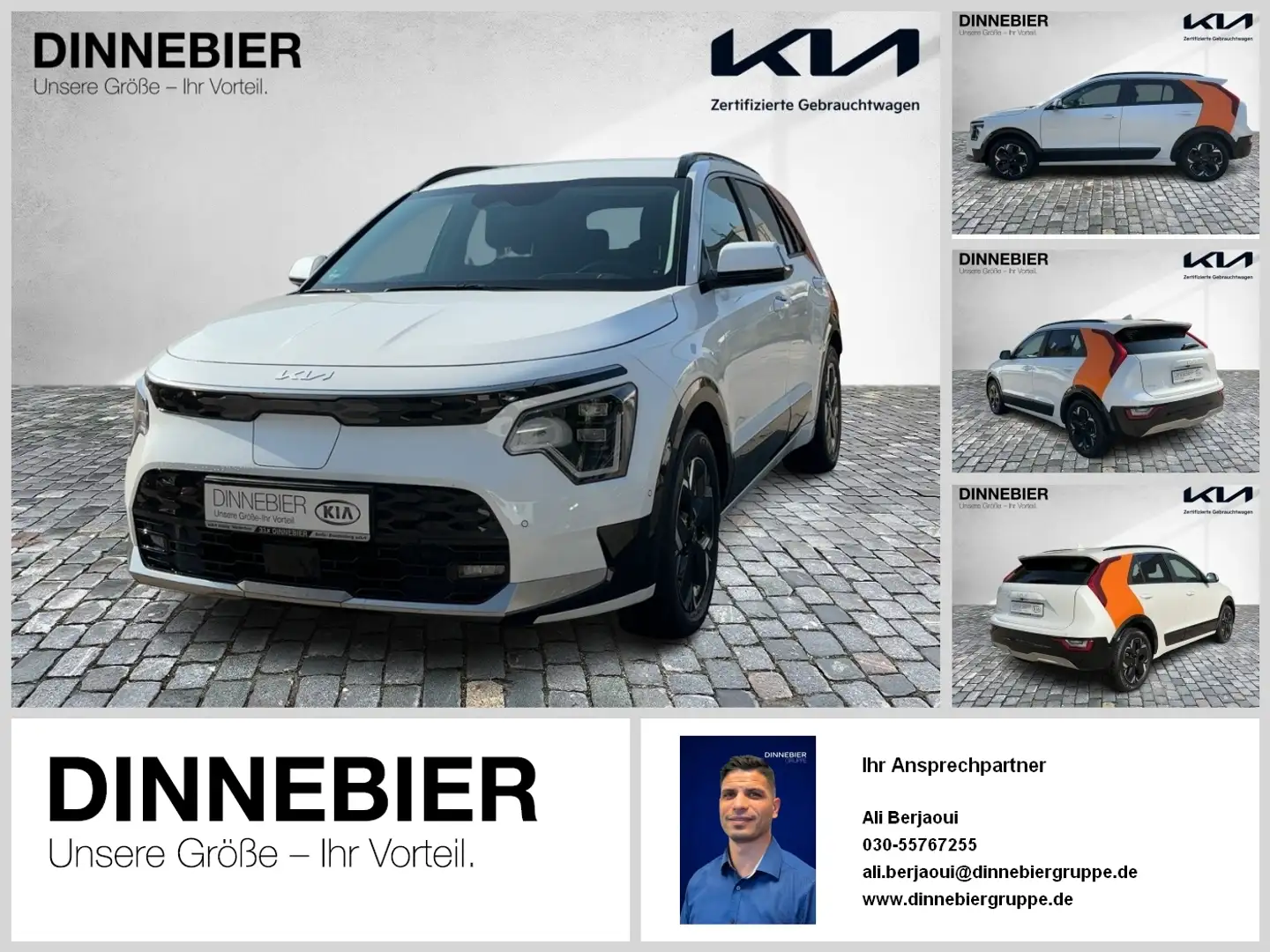 Kia Niro EV Inspiration LED+Navi+Kamera+Headup+SHZ Blanc - 1