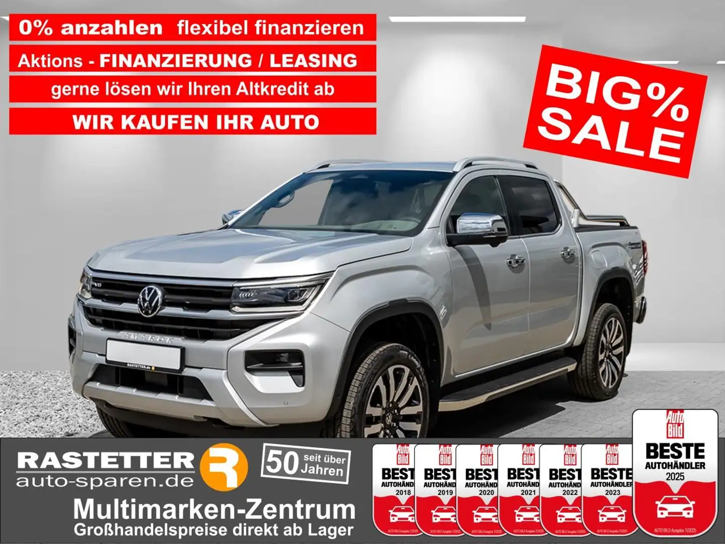 Volkswagen Amarok 3.0 TDI Aventura Styling+Standhzg+21Z+AHK+Leder+Ha Zilver - 1