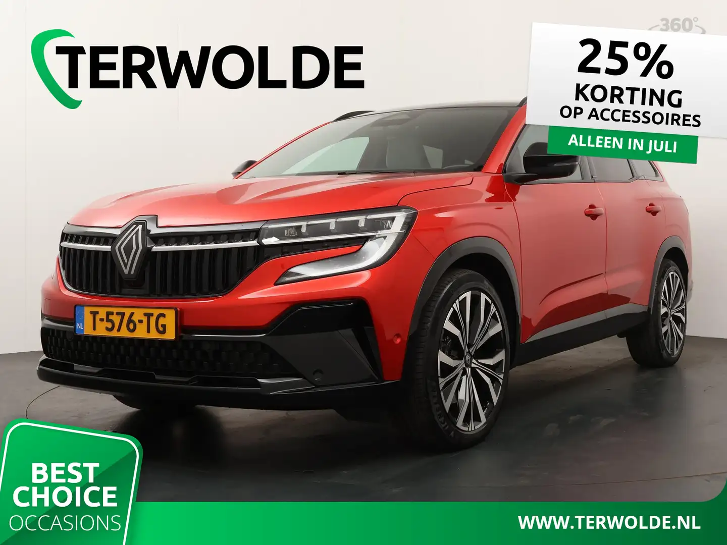 Renault Espace E-Tech full hybrid 200 iconic 7p. | Panoramadak | Rood - 1