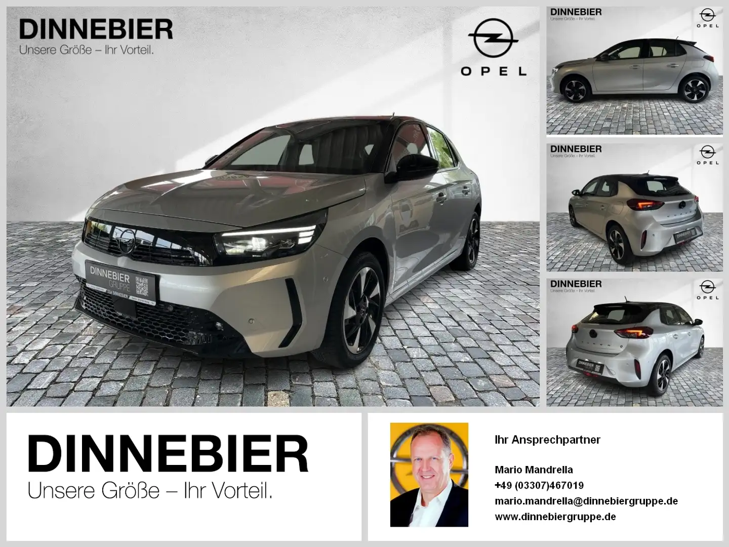 Opel Corsa Electric GS. Elektromotorr100kW CAM LED LM Argent - 1