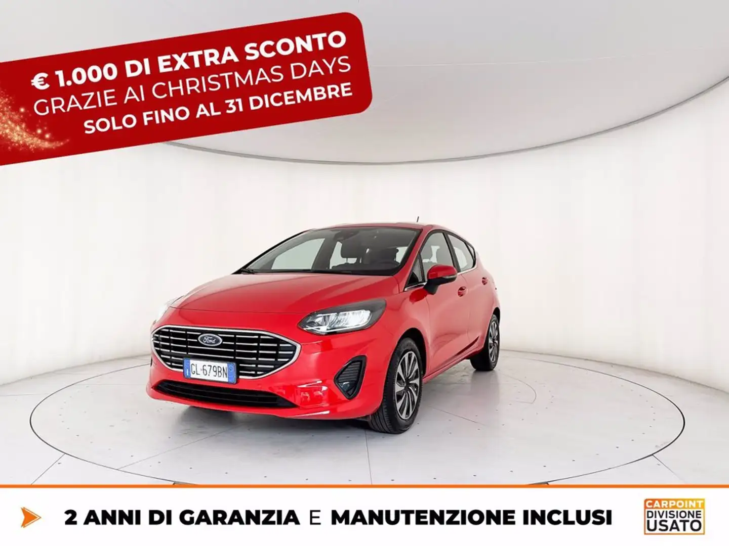 Ford Fiesta 5p 1.0 ecoboost h titanium 125cv Rosso - 1