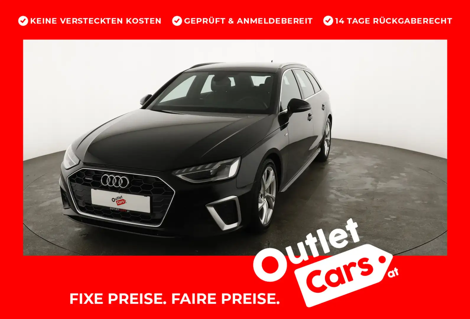 Audi A4 40 TDI quattro S line Schwarz - 1