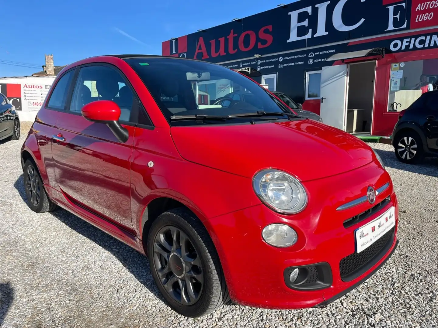 Fiat 500C 1.2 Lounge Rojo - 1