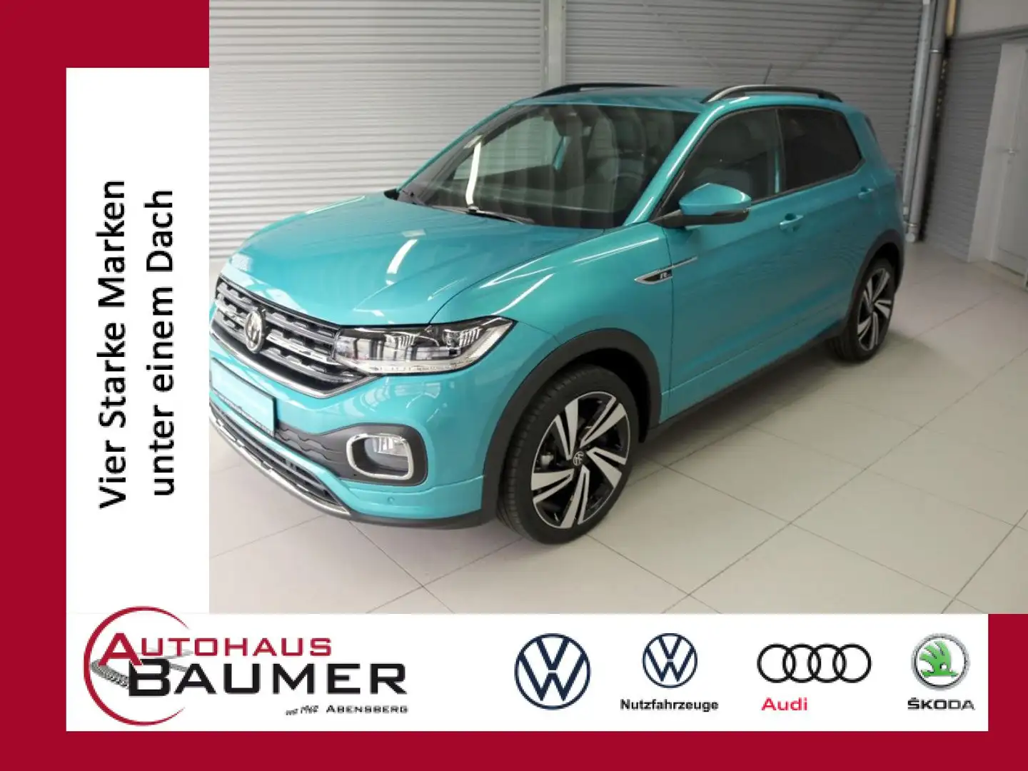 Volkswagen T-Cross R-Line 1.0 TSI DSG Navi LED Kamera ACC PDC Grün - 1