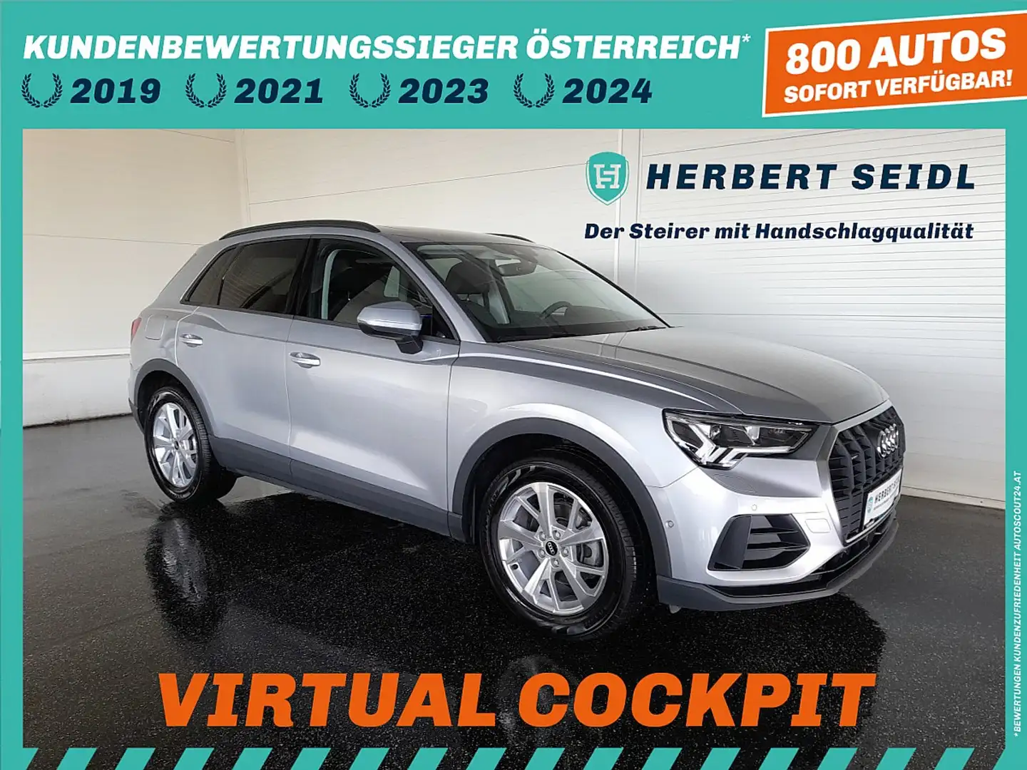 Audi Q3 INTENSE 35 TDI Quattro S-tr *SKY / VOLL LED + F... Silber - 1