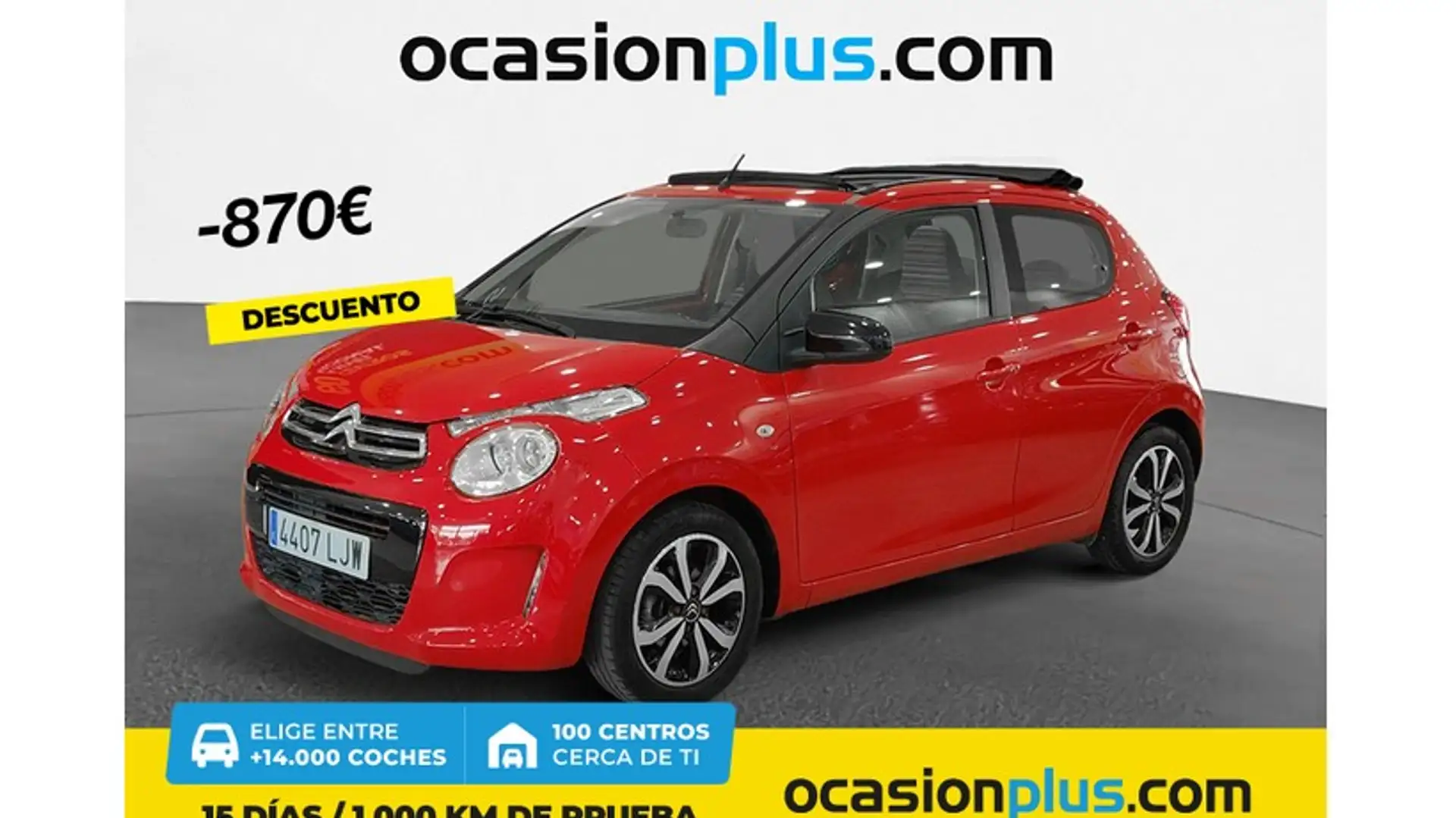Citroen C1 1.0 VTi Airscape Shine 72 Rojo - 1