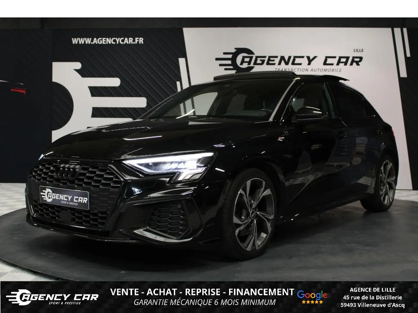 Audi A3 1.5 35 TFSI BV S-Tronic S line Parfait État garantie 6 mois! Noir - 1