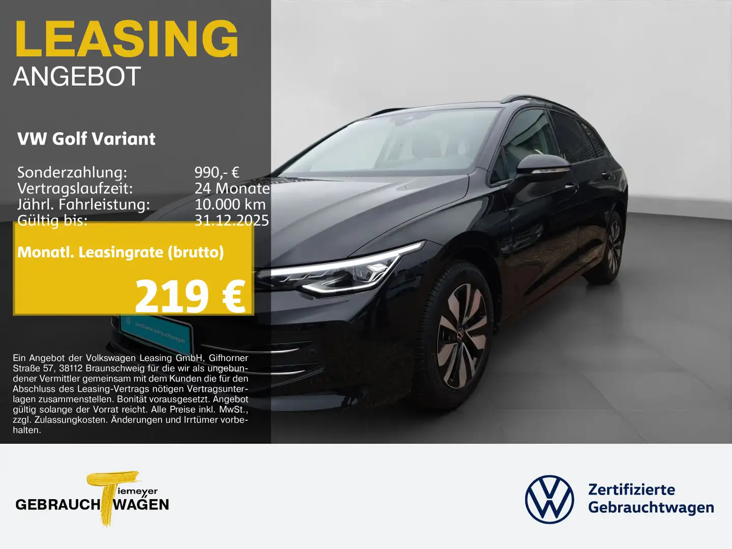 Volkswagen Golf Variant 1.5 TSI GOAL LED+ NAVI KAMERA AHK Schwarz - 1