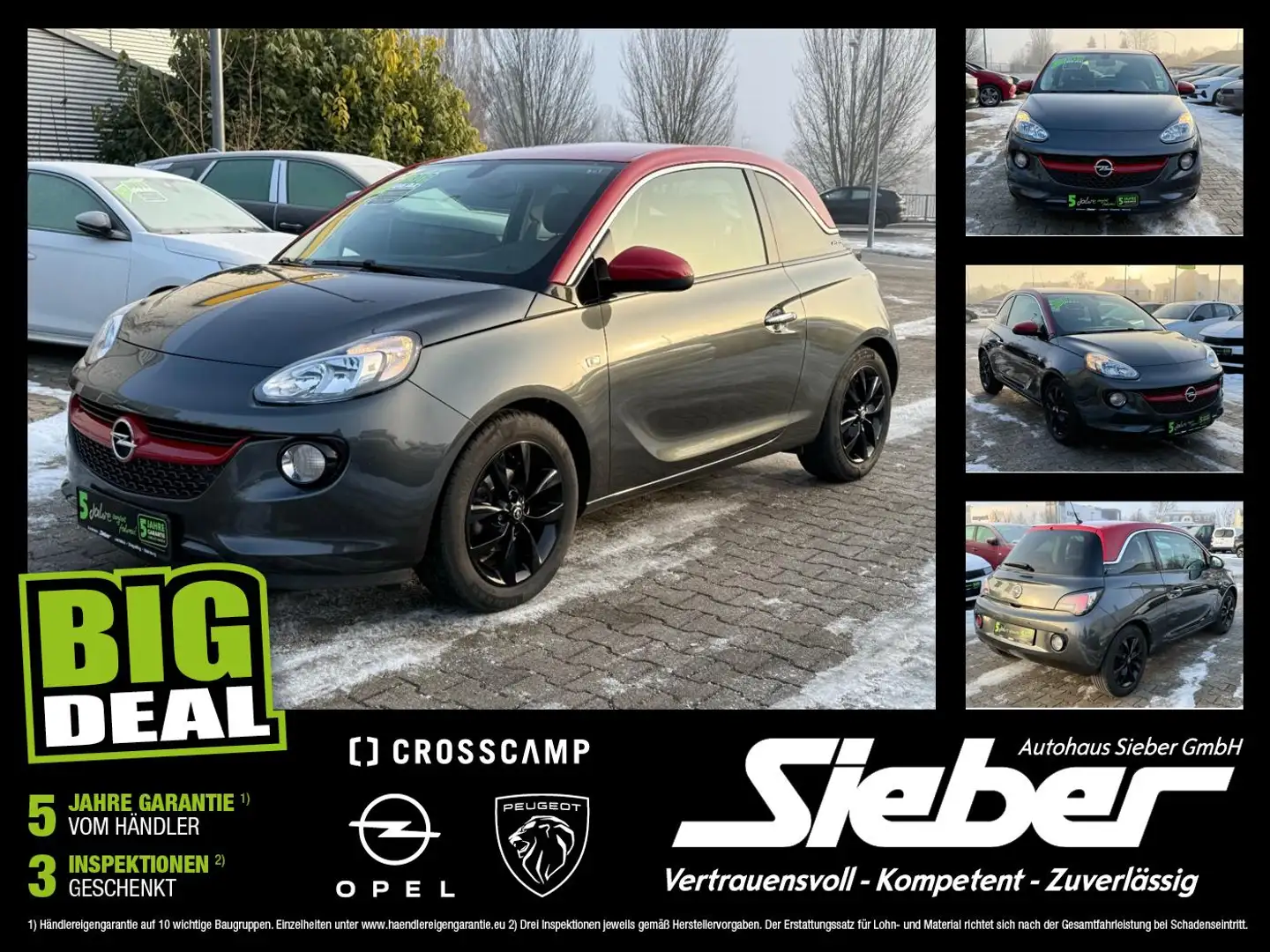 Opel Adam 1.4 120 Jahre Sitzheizung*Tempomat*PDC Gris - 1