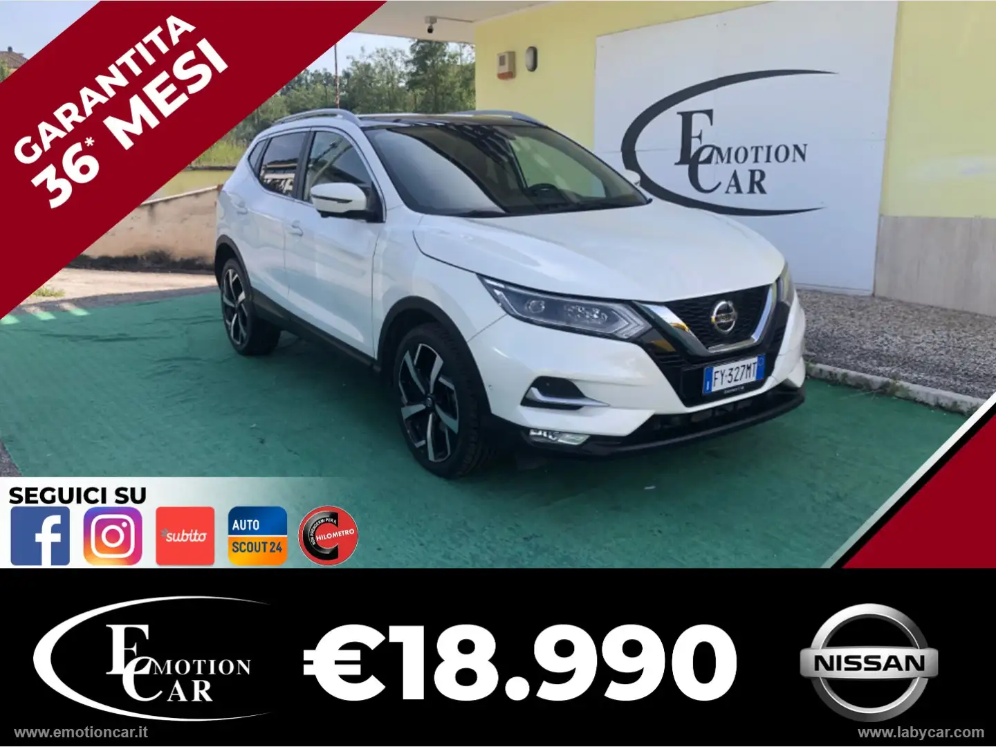 Nissan Qashqai 1.5 dCi 115 CV Tekna+ - 2019 Blanc - 1