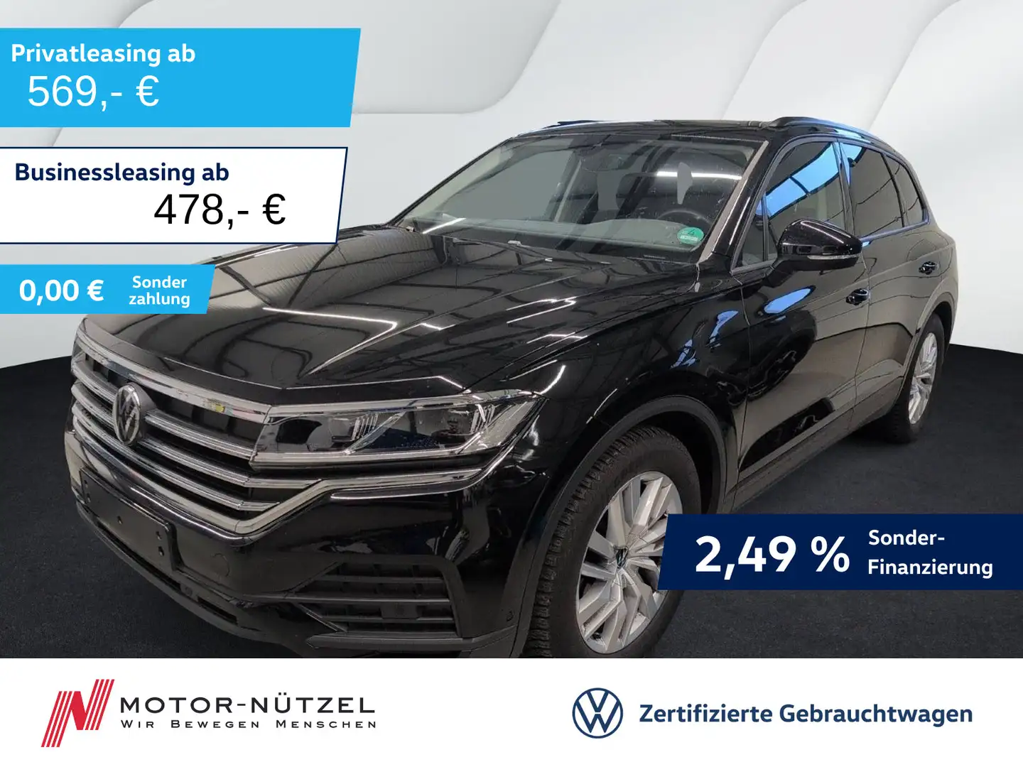 Volkswagen Touareg 3.0 TDI 4M ELEGANCE LED+NAVI+AIR+AHK+ACC Schwarz - 1